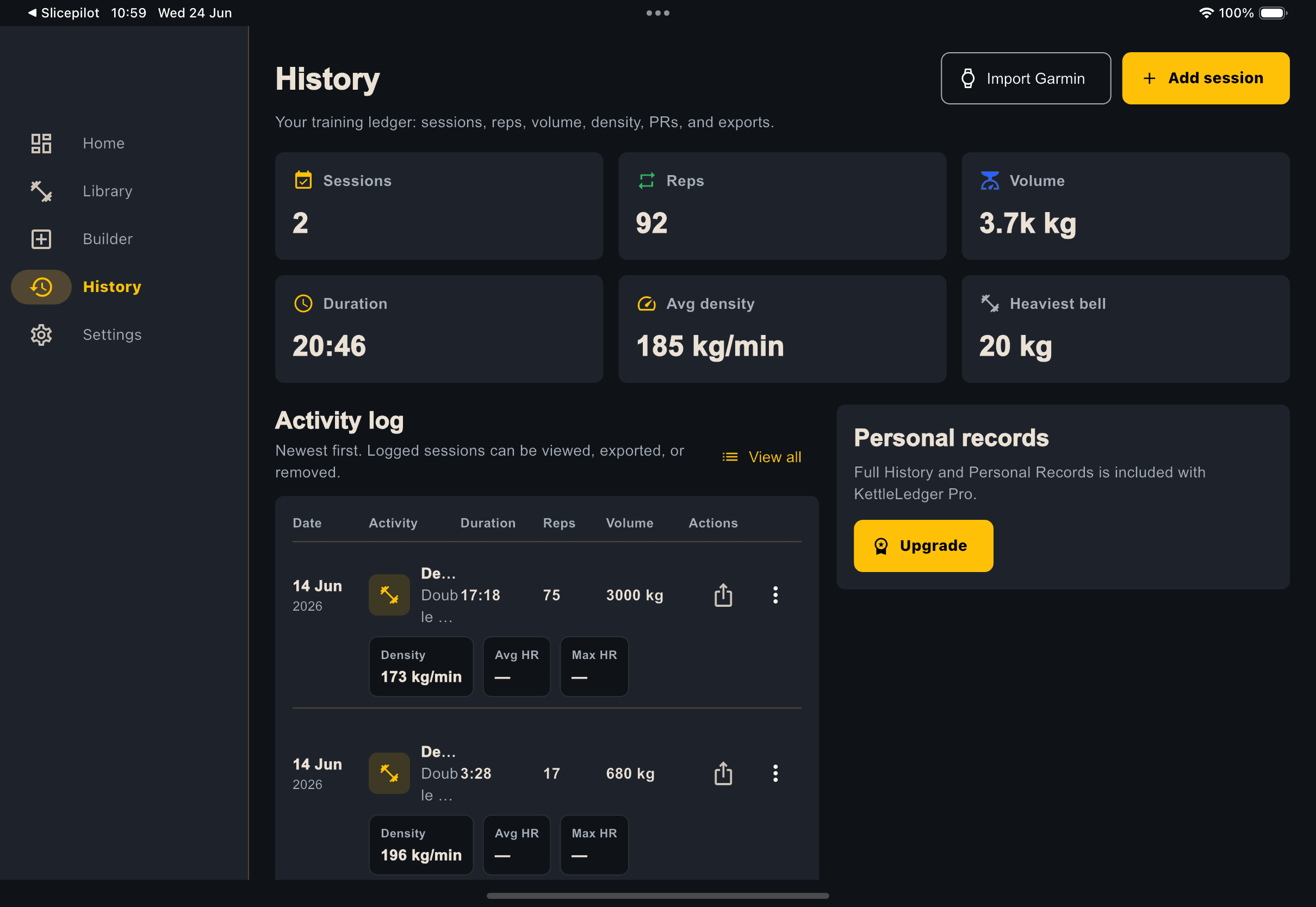 History ledger